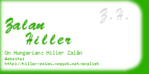 zalan hiller business card